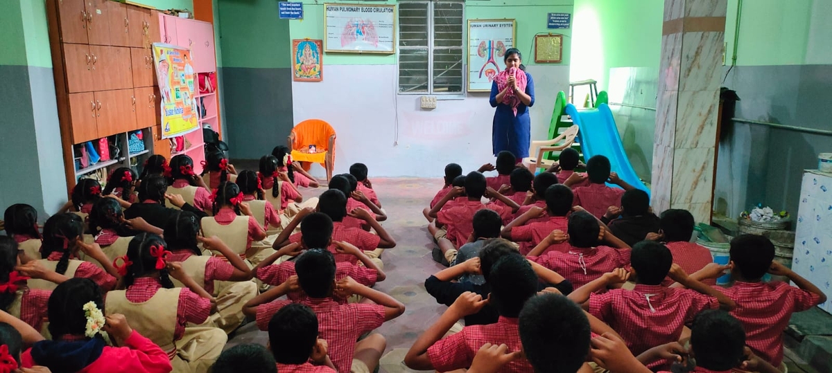 Balsanskar Classes at Pragathi Vidhya Mandir, Kudlu