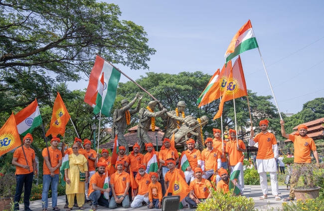 Image for On the 77th Independence Day, Ashram Bengaluru organized a patriotic bike rally.