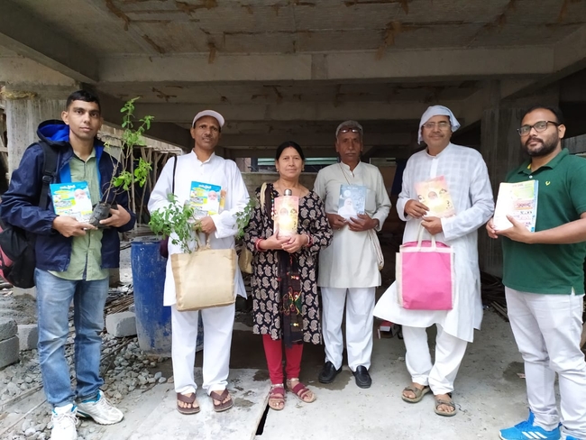 Image for Geeta and Tulsi plant distribution by Bangalore Team with RP Abhiyan.