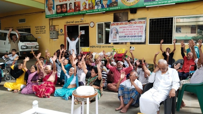 Image for Diwali Bhandara at Gandhi old age home, Magadi Road.