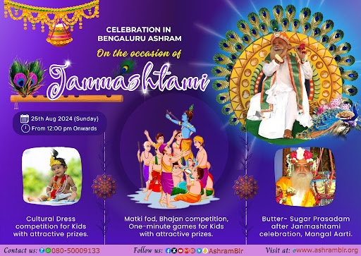 Image for Shri Krishna Janmashatami-2024 celebration at Bengaluru Ashram.