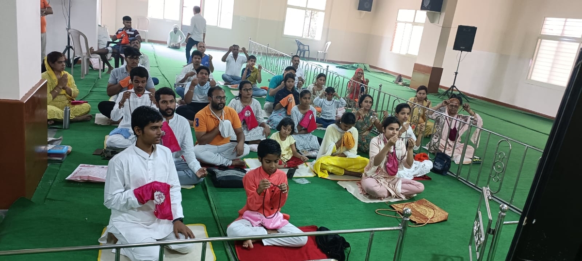  Saraswatya mantra chanting program organized by Bengaluru Ashram.