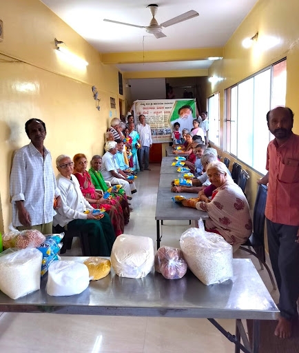 Diwali Bhandara program at Sri Sai Prashanthi Old Age Home, Kempanahalli.