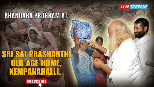 Image for Bhandara program at Sri Sai Prashanthi Old Age Home, Kempanahalli.