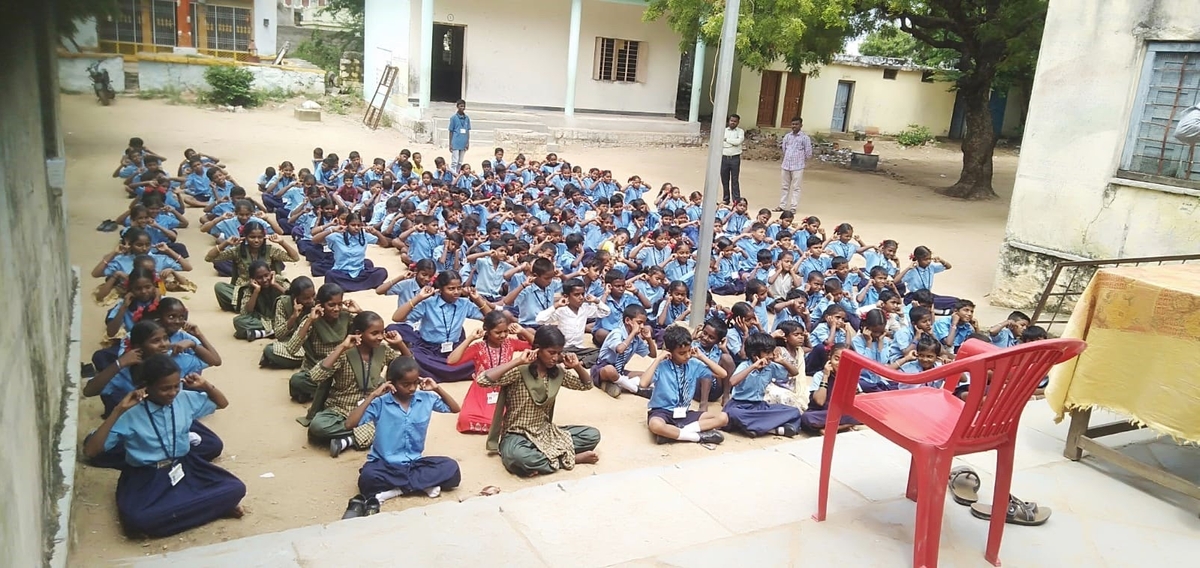 Balsanskar Classes at Govt Primary School Gurusungi, Tq- Shahpur, Distt- Yadgiri 