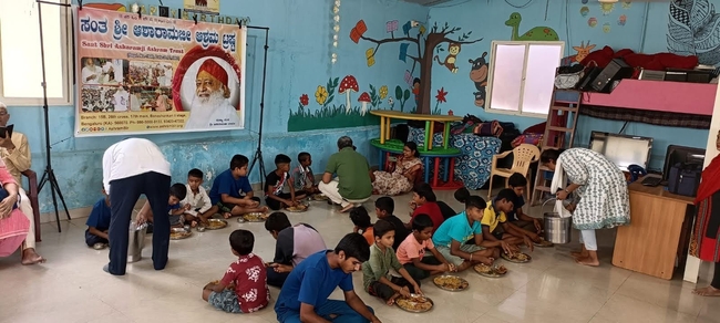 Image for Meal distribution program at Jan Seva Orphanage at Turahalli, Bangalore.