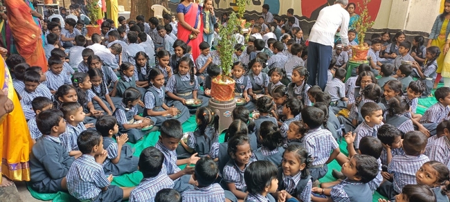 Image for Tulsi Pujan at Yogeshwarananda School, Halsuru